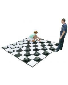 Large Plastic Checkers Set with Playing Mat to hire from Yardparty